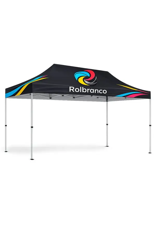 Tenda personalizada para eventos com marca Rolbranco